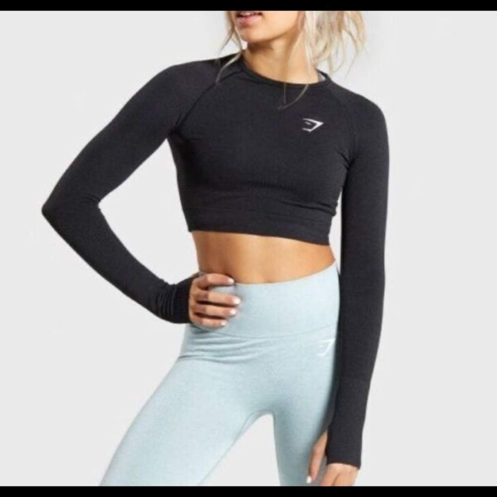 Gymshark OG vital seamless crop top - black